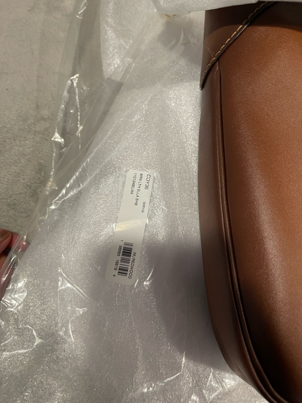 Coach Cognac Brown Leather Shoulder Bag with Gold Hardware - Picture 4 of 8